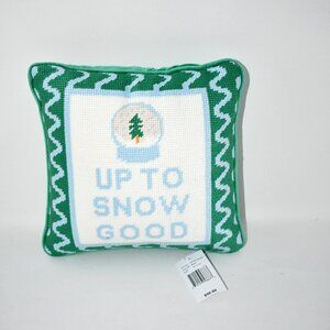 Furbish Holiday Collection Snow Good Needlepoint Pillow #FP-174 NWT